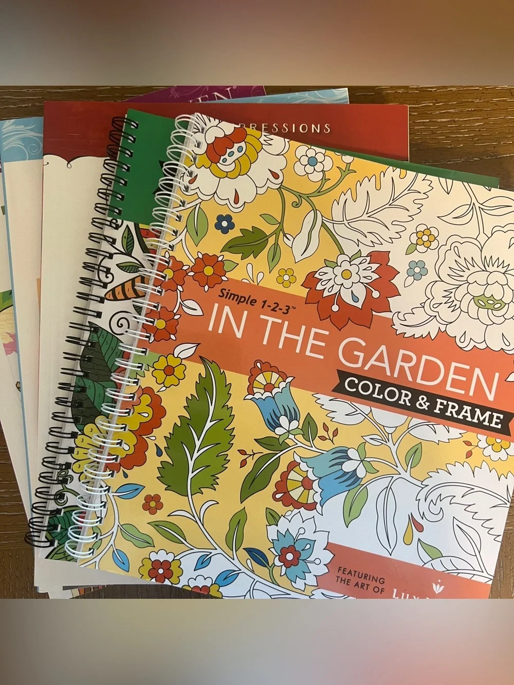 Adult Coloring Books Flowers Butterflies Birds Garden